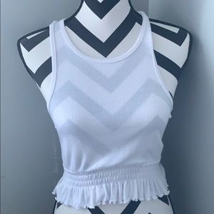 white crop top tank